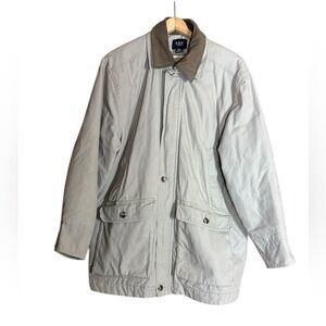 G.H. Bass tan barn jacket with brown suede collar Size Large